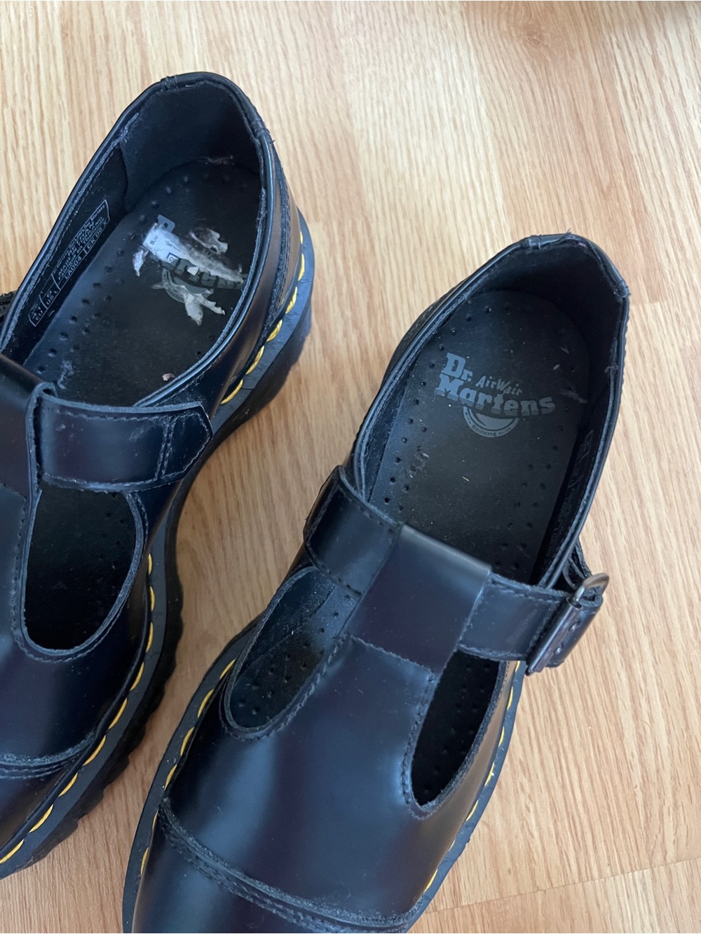 Dr. Martens Black Leather Mary Jane Platform Bethan Shoes Size 9 NWOT - Picture 4 of 5